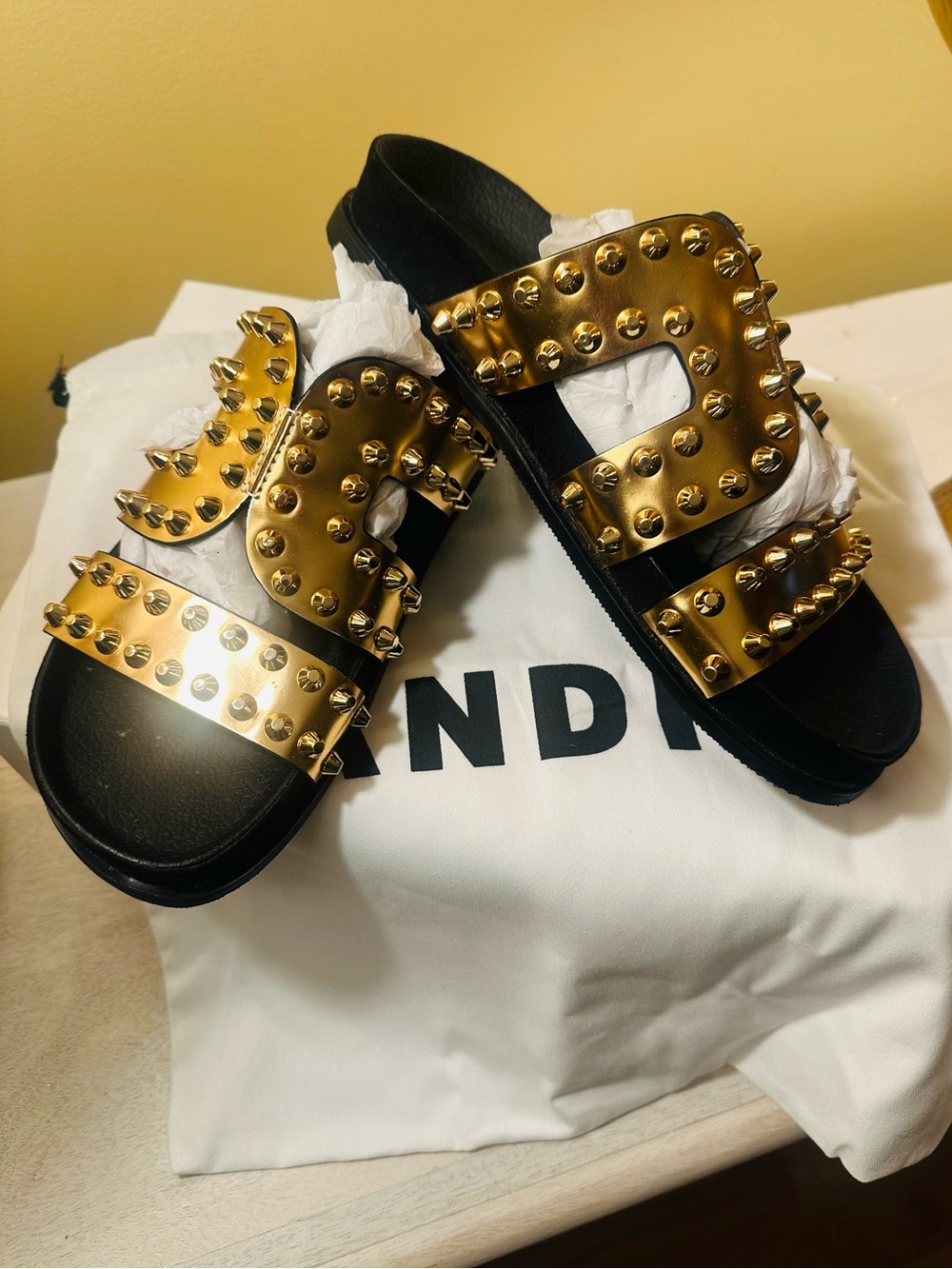 NIB Sandro Black Mully sandals - Picture 2 of 5